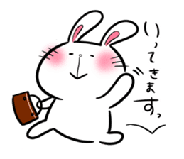 white rabbit and brown rabbit sticker #7251730