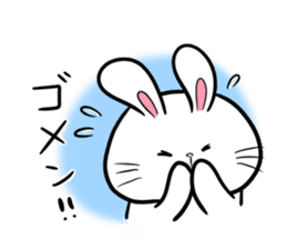 white rabbit and brown rabbit sticker #7251733