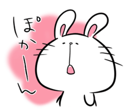white rabbit and brown rabbit sticker #7251735