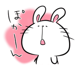 white rabbit and brown rabbit sticker #7251735