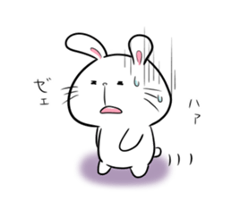 white rabbit and brown rabbit sticker #7251738