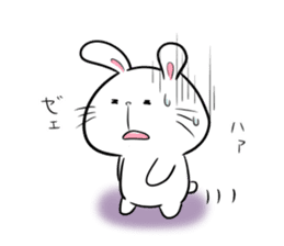 white rabbit and brown rabbit sticker #7251738