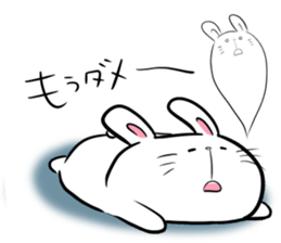 white rabbit and brown rabbit sticker #7251739