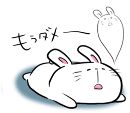 white rabbit and brown rabbit sticker #7251739