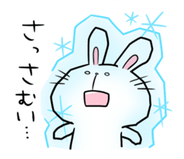 white rabbit and brown rabbit sticker #7251741