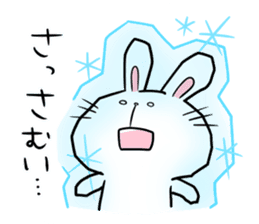 white rabbit and brown rabbit sticker #7251741