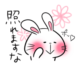white rabbit and brown rabbit sticker #7251747