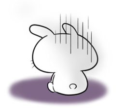 white rabbit and brown rabbit sticker #7251748