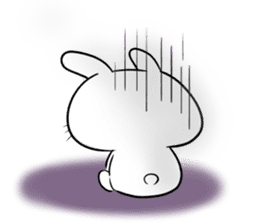 white rabbit and brown rabbit sticker #7251748