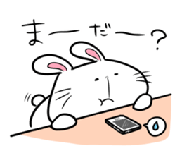 white rabbit and brown rabbit sticker #7251749