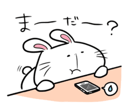 white rabbit and brown rabbit sticker #7251749