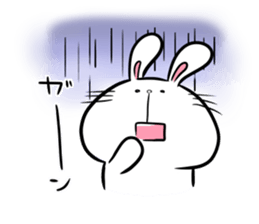 white rabbit and brown rabbit sticker #7251753