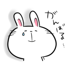 white rabbit and brown rabbit sticker #7251754