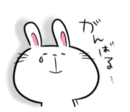white rabbit and brown rabbit sticker #7251754