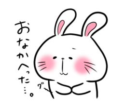 white rabbit and brown rabbit sticker #7251756