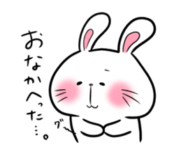 white rabbit and brown rabbit sticker #7251756