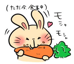 white rabbit and brown rabbit sticker #7251757