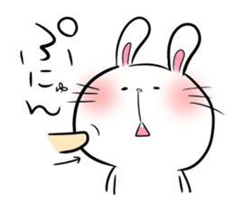 white rabbit and brown rabbit sticker #7251761