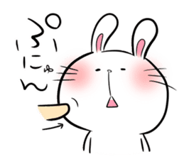 white rabbit and brown rabbit sticker #7251761