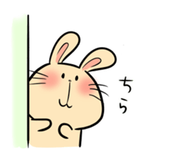 white rabbit and brown rabbit sticker #7251765