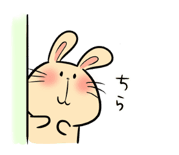 white rabbit and brown rabbit sticker #7251765