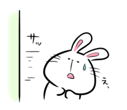 white rabbit and brown rabbit sticker #7251767