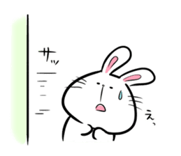 white rabbit and brown rabbit sticker #7251767