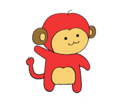 Fruit monkey sticker #7252608