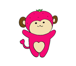 Fruit monkey sticker #7252612