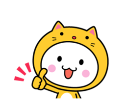 White thing usable anytime (costume) sticker #7253600