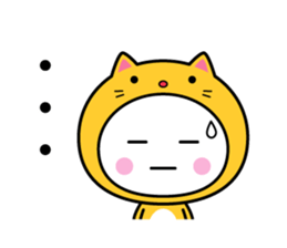 White thing usable anytime (costume2) sticker #7254017