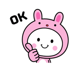 White thing usable anytime (costume2) sticker #7254021