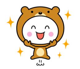 White thing usable anytime (costume2) sticker #7254037