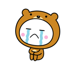 White thing usable anytime (costume2) sticker #7254038