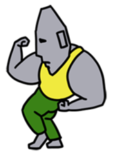 Muscle Moai Kun sticker #7254169