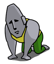 Muscle Moai Kun sticker #7254170