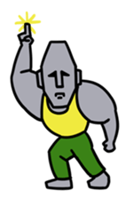 Muscle Moai Kun sticker #7254173