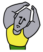 Muscle Moai Kun sticker #7254176