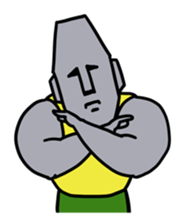 Muscle Moai Kun sticker #7254177