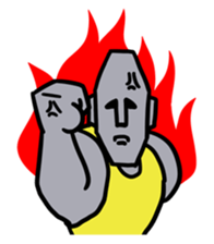 Muscle Moai Kun sticker #7254179