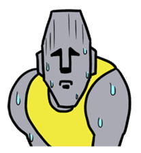 Muscle Moai Kun sticker #7254181