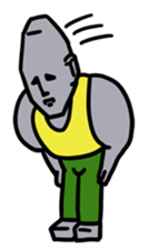 Muscle Moai Kun sticker #7254184