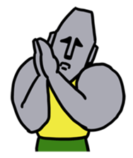 Muscle Moai Kun sticker #7254185