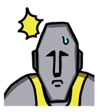 Muscle Moai Kun sticker #7254187