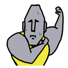 Muscle Moai Kun sticker #7254188
