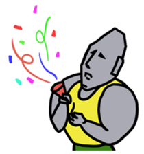 Muscle Moai Kun sticker #7254191