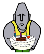 Muscle Moai Kun sticker #7254192
