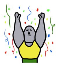 Muscle Moai Kun sticker #7254193