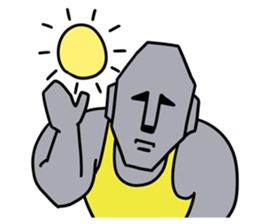 Muscle Moai Kun sticker #7254200