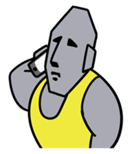 Muscle Moai Kun sticker #7254202